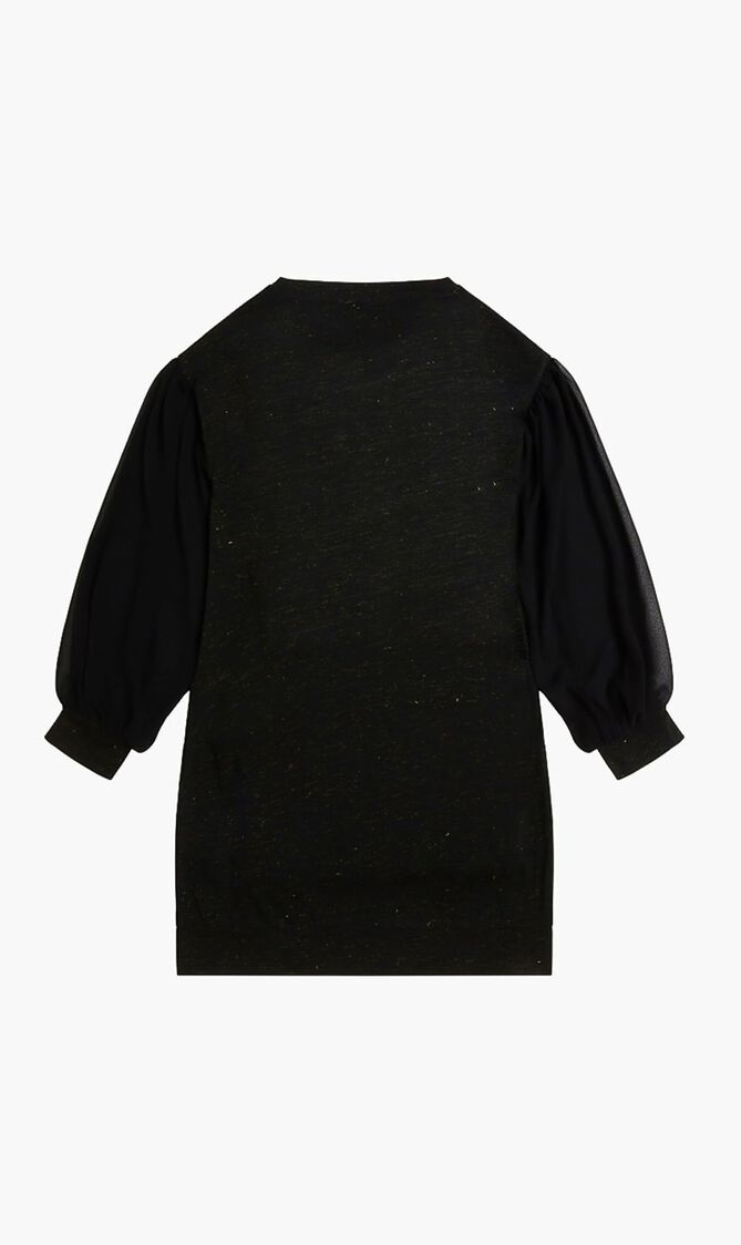 Logo Detailed Long Sleeves Dress