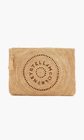 LOGO POUCH ECO CROCHET RAFFIA
