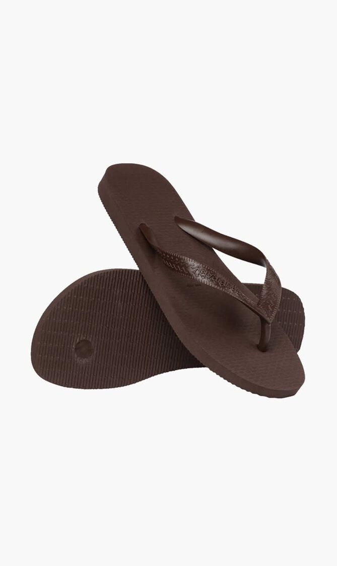 Textured Thong-Strap Flip-Flops
