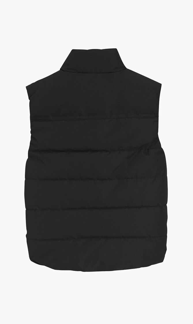 Padded Gilet with Logo Print