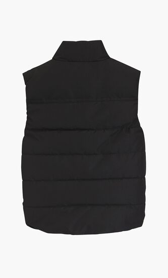 Padded Gilet with Logo Print