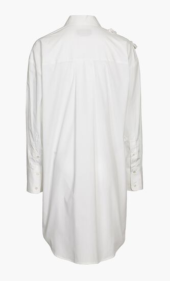 Ruflled Cotton Shirt Dress