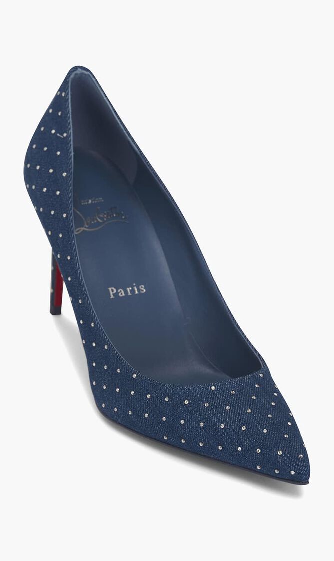 Kate 85 Embellished Denim Heels