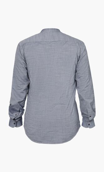 Drawstring Effect Linen Shirt