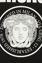 T SHIRT COMPACT COTTON JERSEY FABRIC MEDUSA ROCK PRINT