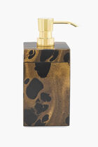 Black Gold Marble Lacquer Soap Dispenser