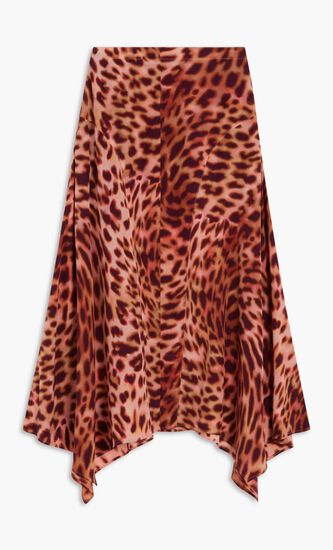 SKIRT CHEETAH PRINT SILK CDC