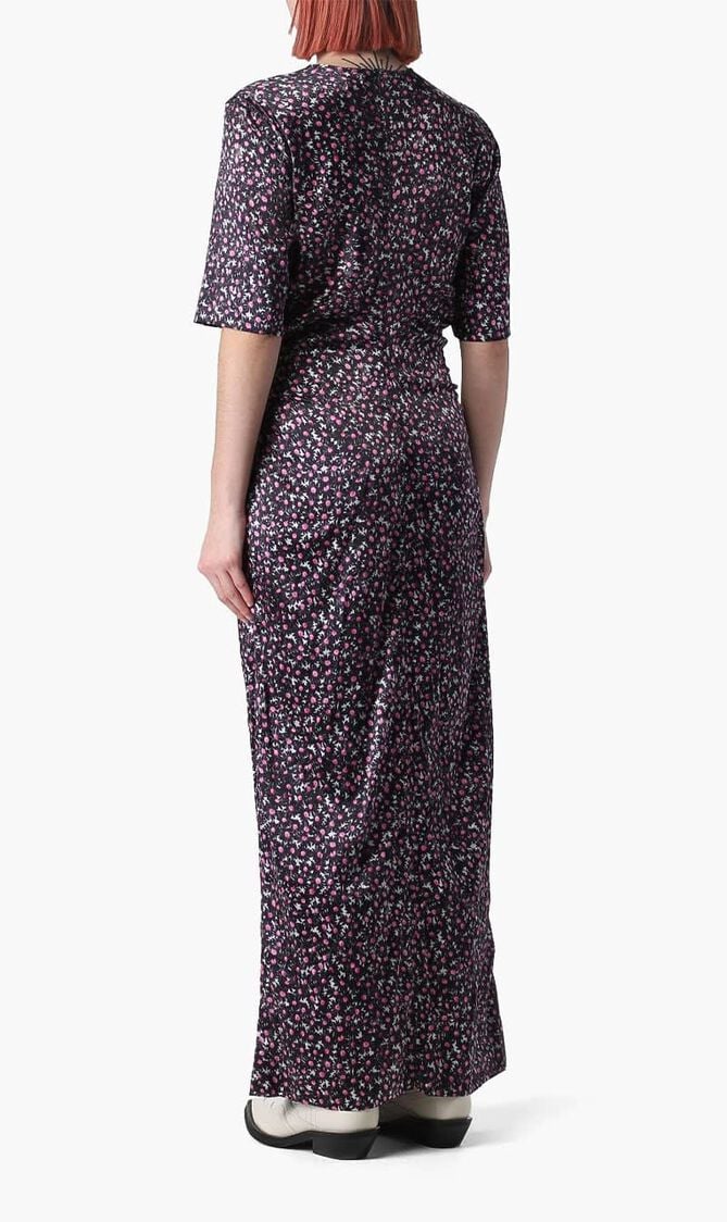 SILK STRETCH SATIN MAXI DRESS