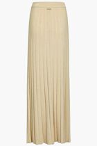 Metallic Ribbed Maxi Skirt
