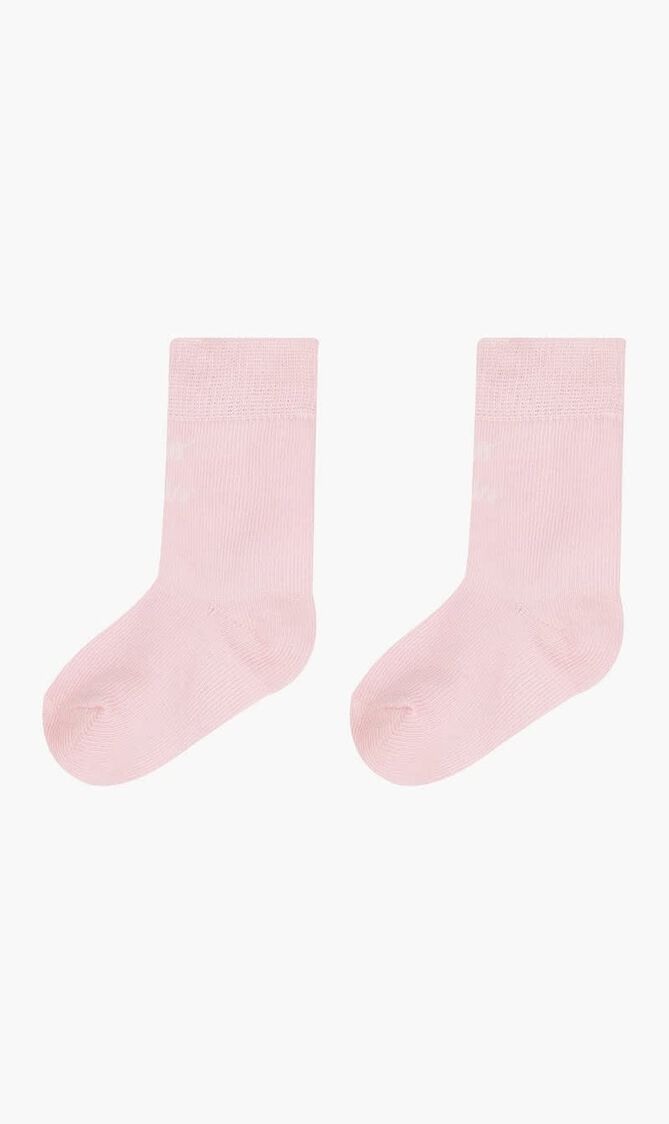Floral-embroidered Socks