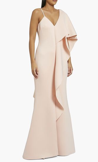 Scuba Ruffle Gown