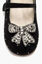 SWAROVSKI CRYSTALS ALL AROUND EMBELLISHED SUEDE LEATHER BALLERINAS WITH CRYSTAL BOW SWAROVSKI CRYSTALS ALL AROUND EMBELLISHED SUEDE LEATHER BALLERINAS WITH CRYSTAL BOW