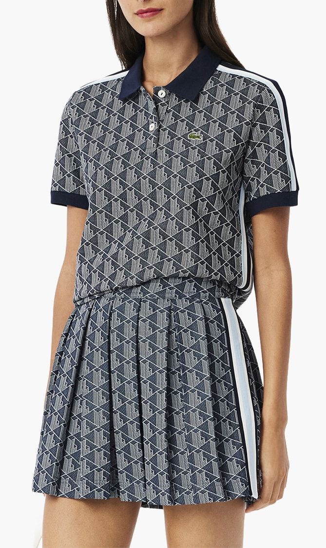 Slim Fit Monogram Jacquard Polo Shirt
