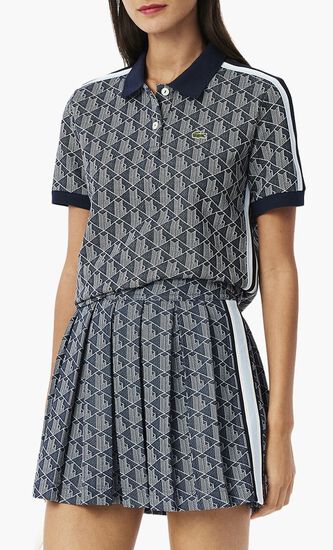 Slim Fit Monogram Jacquard Polo Shirt
