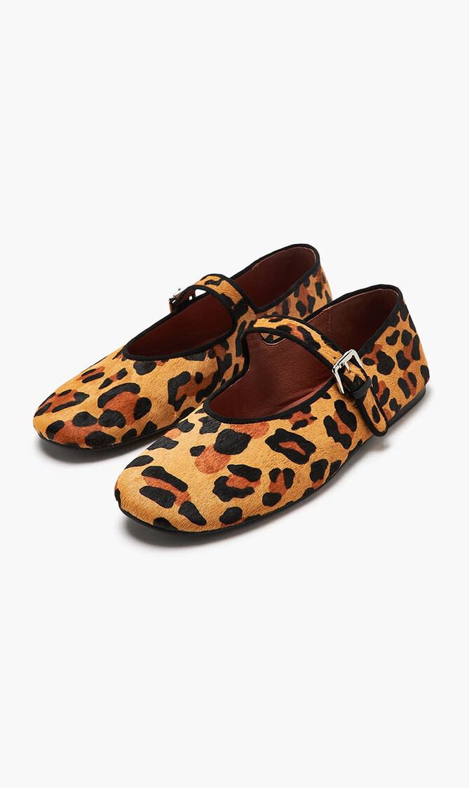 Meadow Leopard Mary Janes