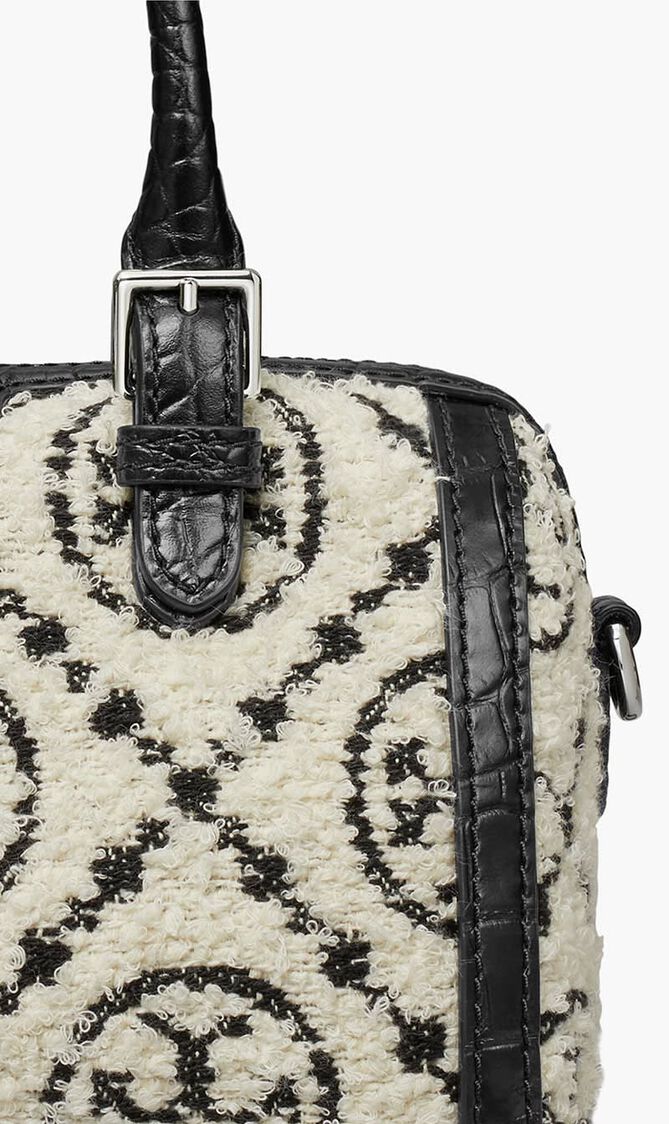 T Monogram Boucle Mini Barrel Bag