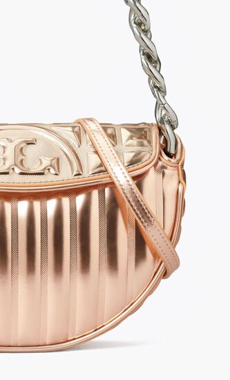 Mini Fleming Metallic Quilt Crescent Bag