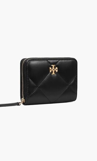 Kira Diamond Quilt Zip Card Case