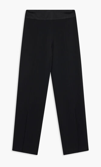 ARIAH CREPE SATIN COMBO FRONT SLIT PANT