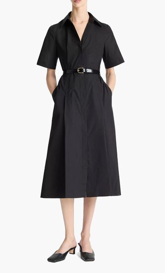 Cotton Short Sleeve Shirt Dress