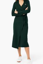 Slim Fit Polo Collar Wrap Dress