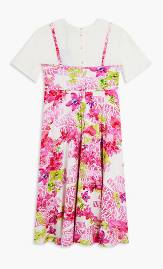JG DRESS 2 IN 1 JERSEY MIDI AO ORCHID VERSACE PRINT