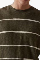 Linen Blend Striped Sweater