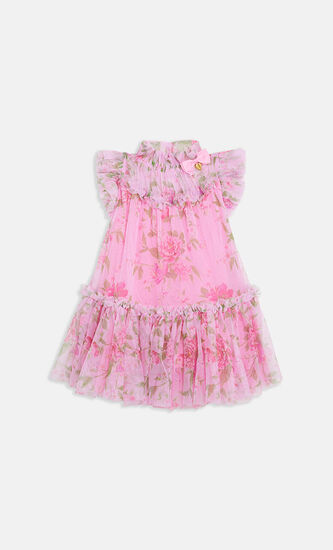 MARIGOLD FLOWER DRESS BEGONIA PINK