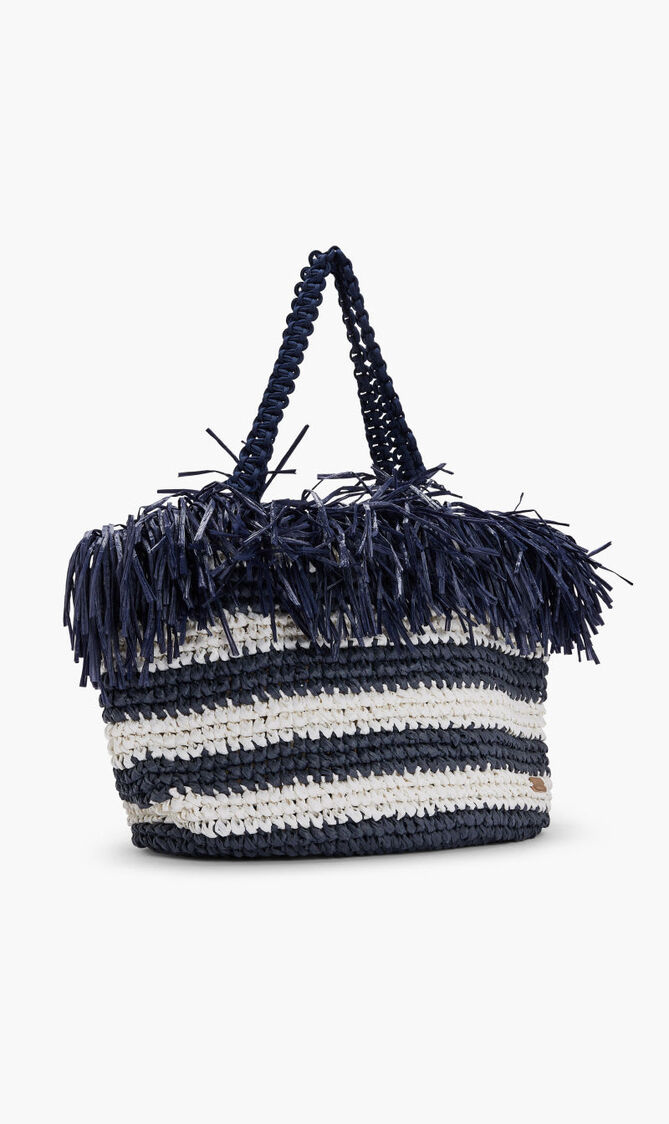 NAVY/WHITE LARGE MALIBU BEACH BAG