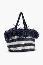 NAVY/WHITE LARGE MALIBU BEACH BAG