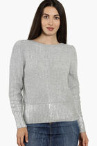 Foil Coated Wool-Blend Sweater