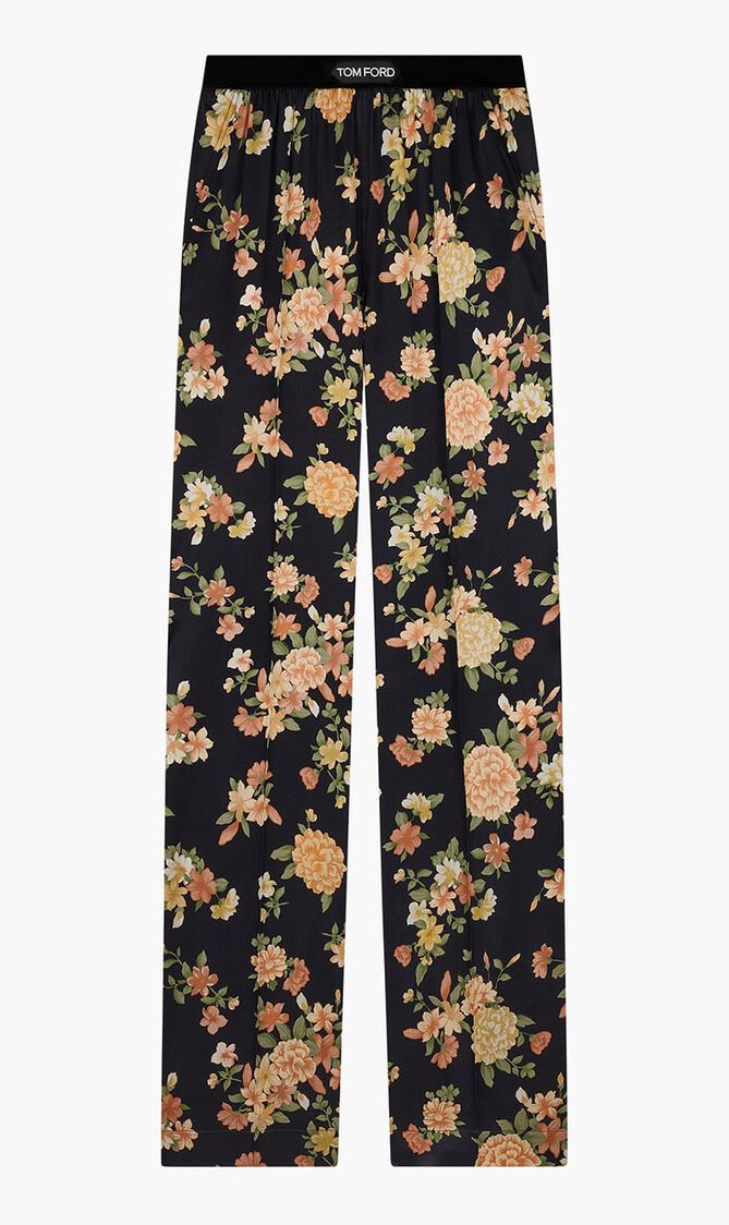 Pyjama Pants with Floral Print