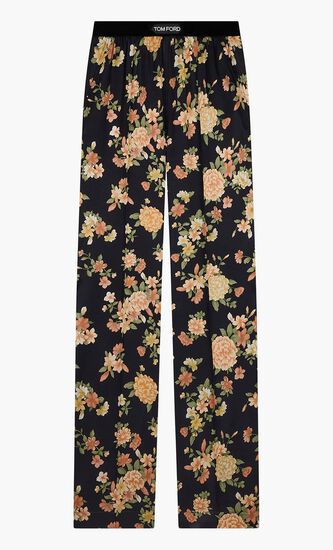 Pyjama Pants with Floral Print