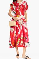 Graphic-Print Midi Dress