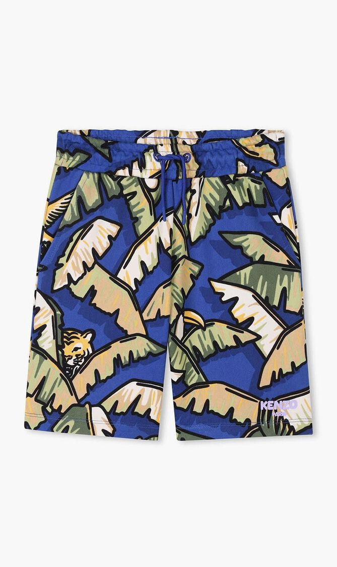 Kids Boys Blue & Green Jungle Shorts