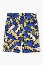 Kids Boys Blue & Green Jungle Shorts