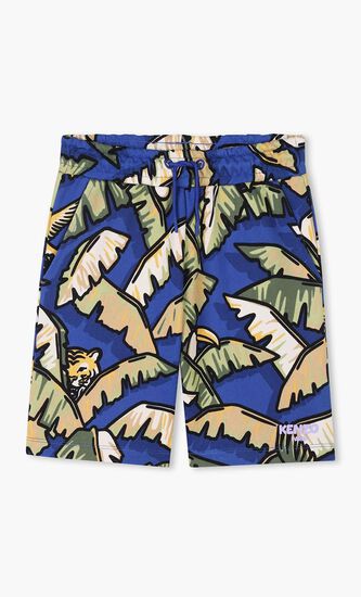 Kids Boys Blue & Green Jungle Shorts
