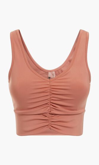 Draped Details Active Sports Bra