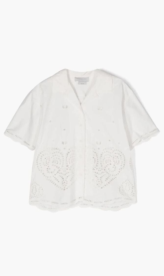 Broderie Anglaise Cotton Shirt