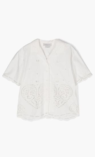 Broderie Anglaise Cotton Shirt