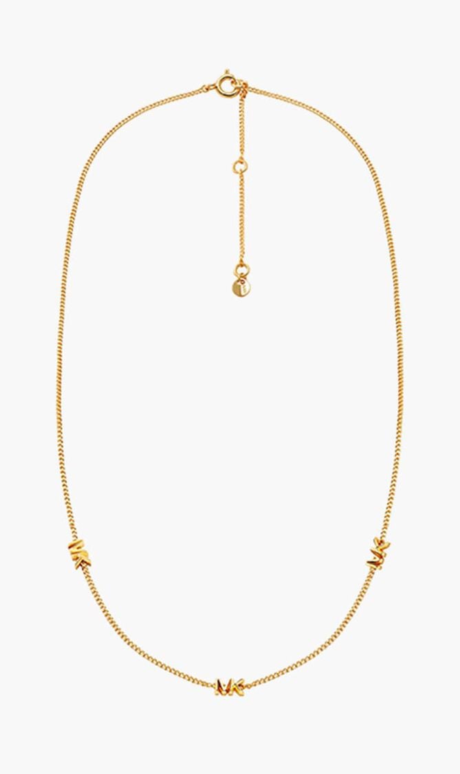 Precious Metal Logo Necklace