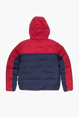 Colourblock Quilted Hooded Jacket