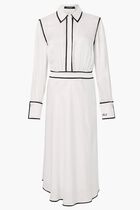 BW CONTRAST PIPING DRESS