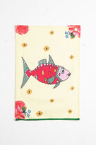 Mrs. Fish Canvas Tea Towel
