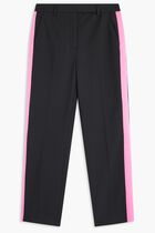Satin Panel Tailored Pants