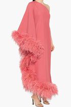 Feather Trim Dress