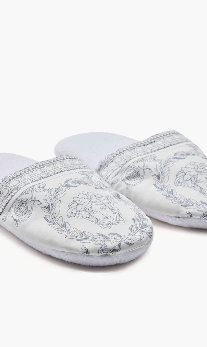 I LOVE BAROQUE SLIPPERS WHITE