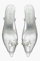 Pierced Peep Toe Slingback