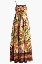 Foliage Sketch Sand Maxi Dress