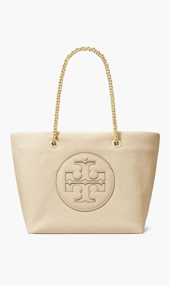 Ella Crinkle Patent Chain Tote